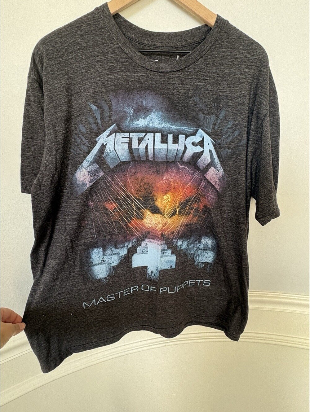 Metallica Master of Puppets Graphic T-Shirt Size L Rock & Pop Music Band Tee